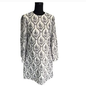 Preston & York Women’s Jeanne White and Black Patterned Dress Size  18